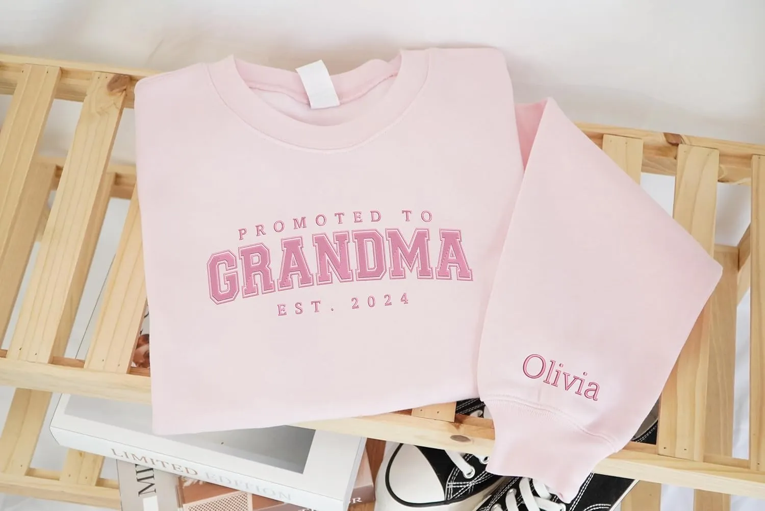 Embroidered Custom Text Shirt, Design On Your Own Sweatshirt, Personalized Embroidered Hoodies, Christmas Sweater