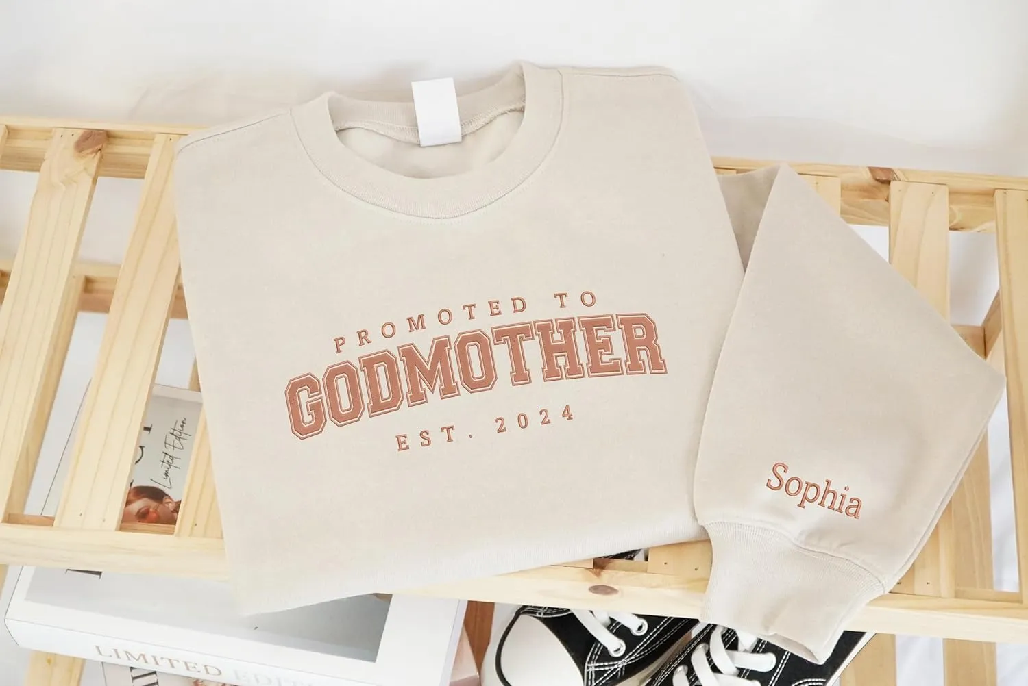 Embroidered Custom Text Shirt, Design On Your Own Sweatshirt, Personalized Embroidered Hoodies, Christmas Sweater