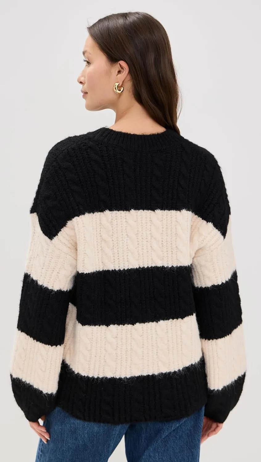 endless rose Women's Striped Chunky Sweater