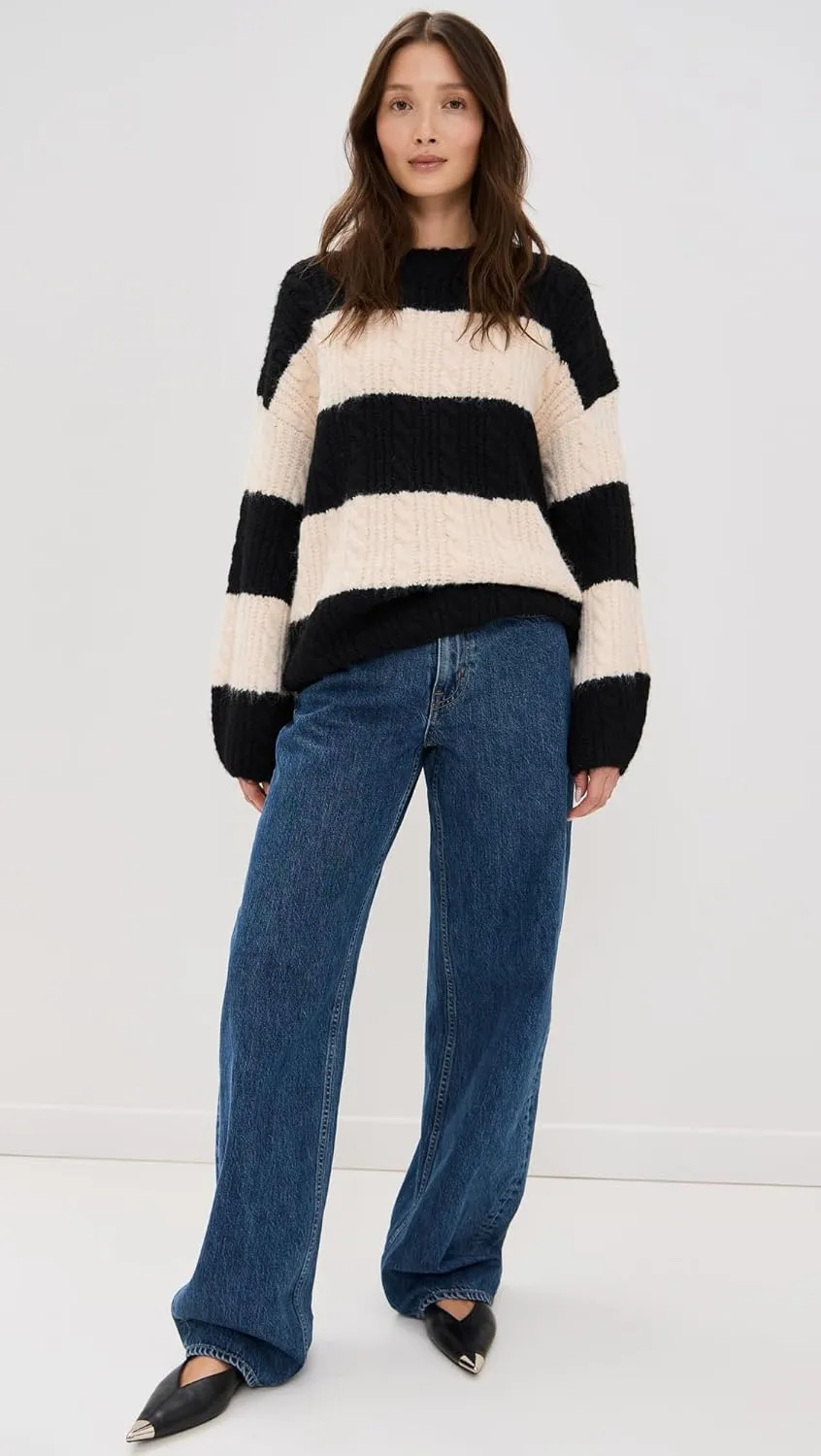 endless rose Women's Striped Chunky Sweater