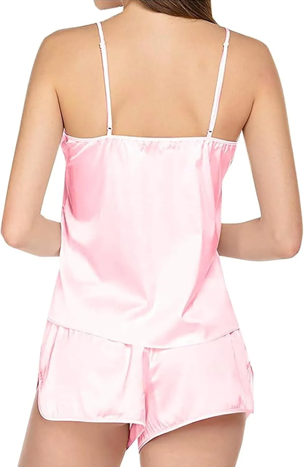 Fall Clothing Pajamas Set V Neck Lace Camisole Undershirt Sleeveless Shorts Women's Trendy Outfits For Women 2024
