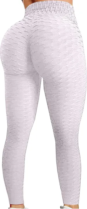 Famous TikTok Leggings, Yoga Pants for Women High Waist Tummy Control Booty Bubble Hip Lifting Workout Running Tights