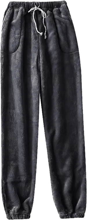 Flannel Pajama Pants Women Casual Comfy Fuzzy Pj Pants with Pockets Drawstring Waist Lounge Pants Sleepwear Pants