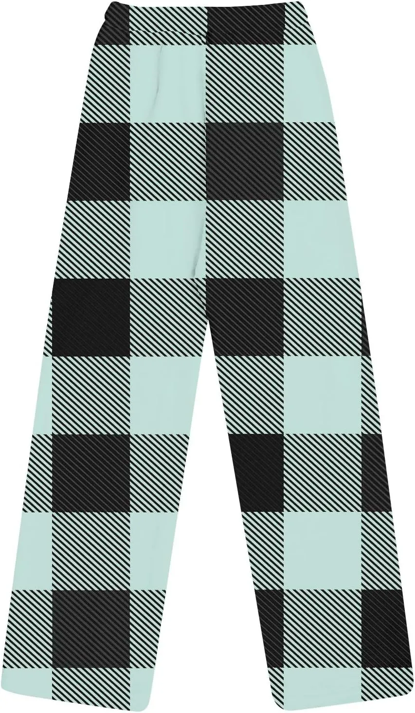 Flannel Pajama Pants Women Sleep Pj Pants Bottoms Comfy Relaxed Fit Elastic Waist Fleece Plush Casual Cute Pjs