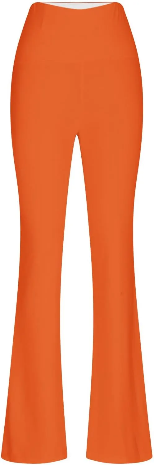 Flare Leggings for Women 2025,High Waist Pull On Workout Leggings Bell Bottom Gym Yoga Pants Tummy Control