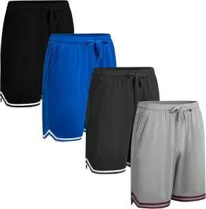 Gary Com Men's 4/5 Packs Basketball Shorts for Men Lightweight Athletic Running Quick Dry Activewear Shorts with Deep Pockets