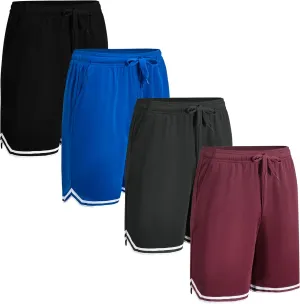 Gary Com Men's 4/5 Packs Basketball Shorts for Men Lightweight Athletic Running Quick Dry Activewear Shorts with Deep Pockets