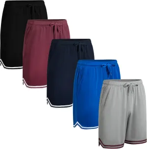 Gary Com Men's 4/5 Packs Basketball Shorts for Men Lightweight Athletic Running Quick Dry Activewear Shorts with Deep Pockets