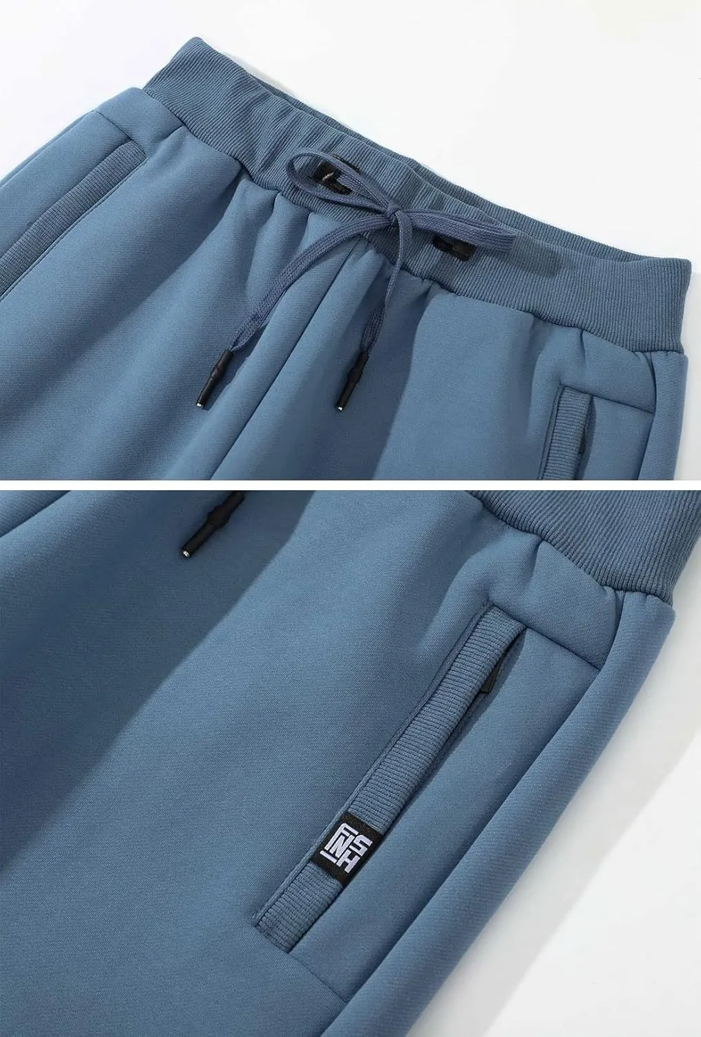 Gihuo Men's Sherpa Lined Athletic Sweatpants Winter Warm Track Pants