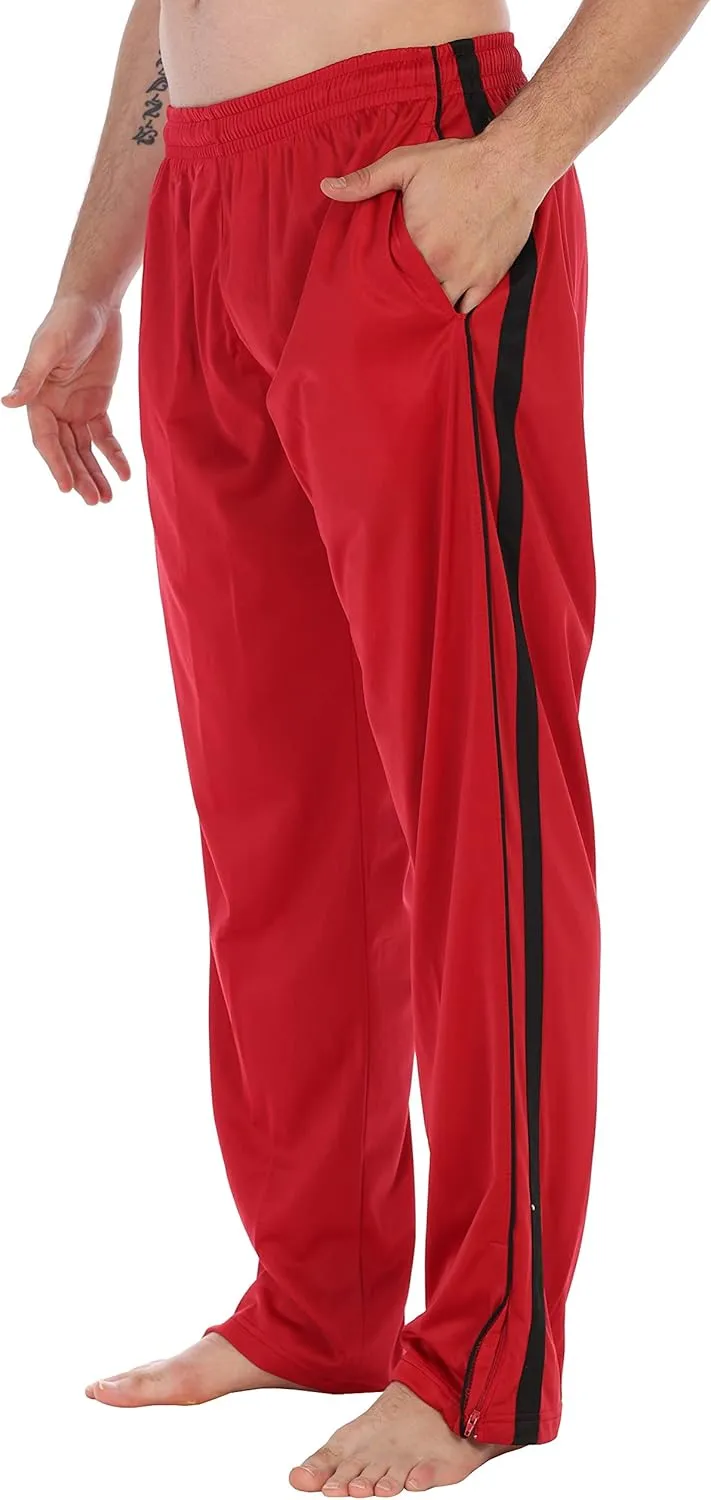 Gioberti Mens Athletic Track Pants with Zip Bottom