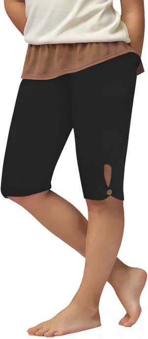 Girls Capris for Summer Dressy Cropped High Waist Yoga Pants Comfy Stretchy Leggings Teen Workout Compression Pants