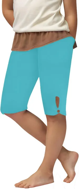 Girls Capris for Summer Dressy Cropped High Waist Yoga Pants Comfy Stretchy Leggings Teen Workout Compression Pants