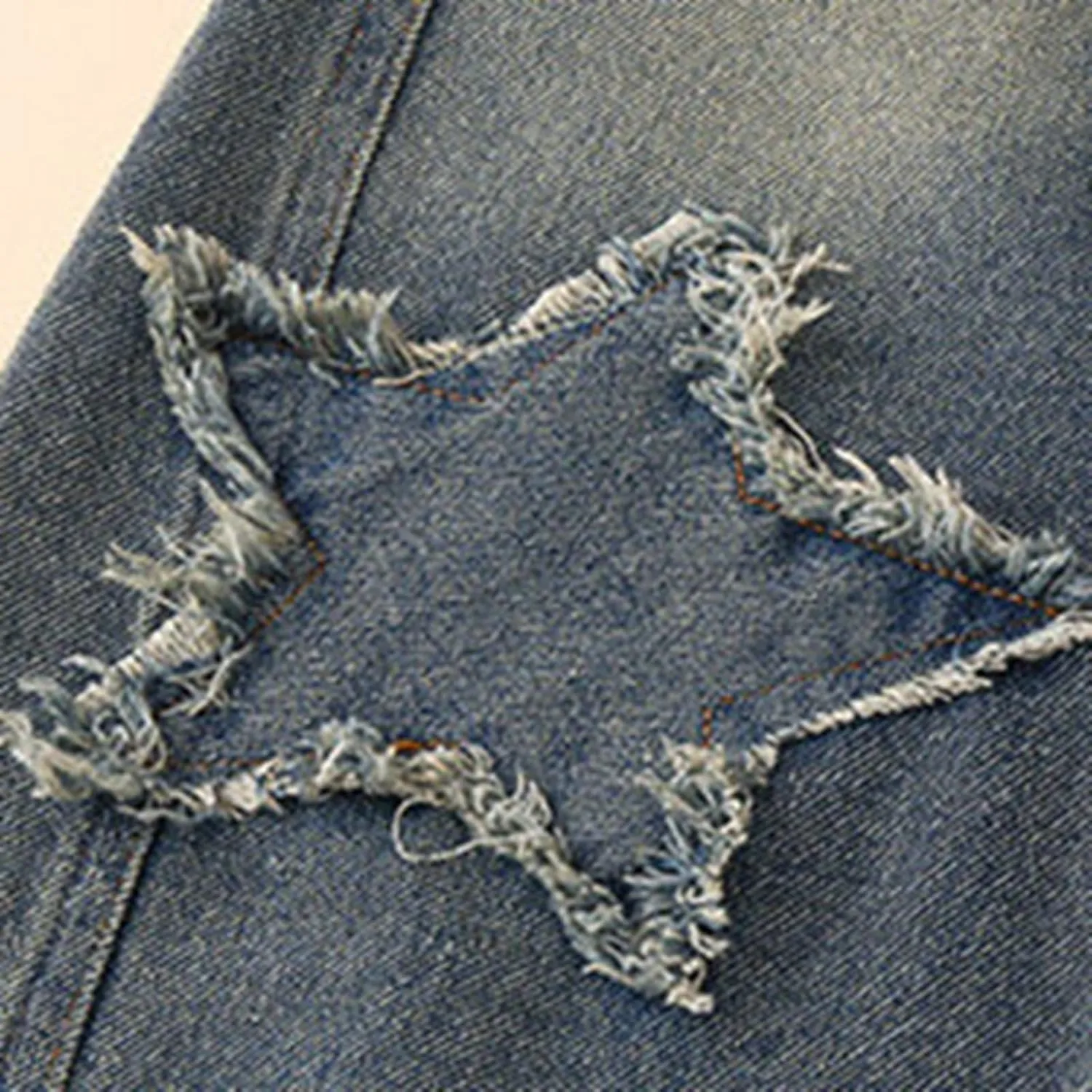 Girls Wide Leg Jeans Denim Elastic Wasit Mushroom Applique Y2k Street Pants Fashion Baggy Straight Trousers Kids Clothes