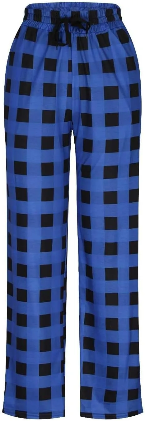 GOFULY Christmas Pajama Pants Men Comfy Plaid Sleep & Lounge Pj Elastic Waist Drawstring Pants Sleepwear Pants With Pockets