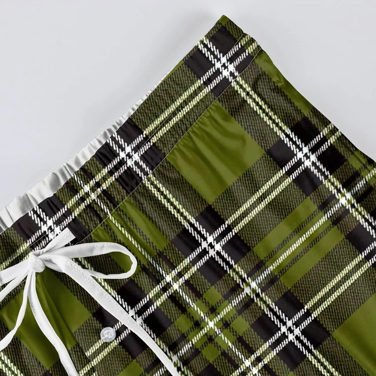 GOFULY Pajama Pants Men Warm Plaid Pajamas Pj Pants Elastic Waist Drawstring Knit Pants Comfy Sleepwear Pants With Pocketd