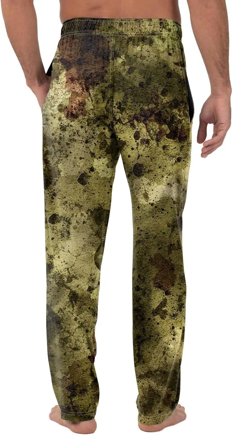 GOFULY Plaid Pajama Pants Men Casual Sleep & Lounge Pj Elastic Waist Drawstring Knit Pants 2024 Sleepwear Pants With Pocket