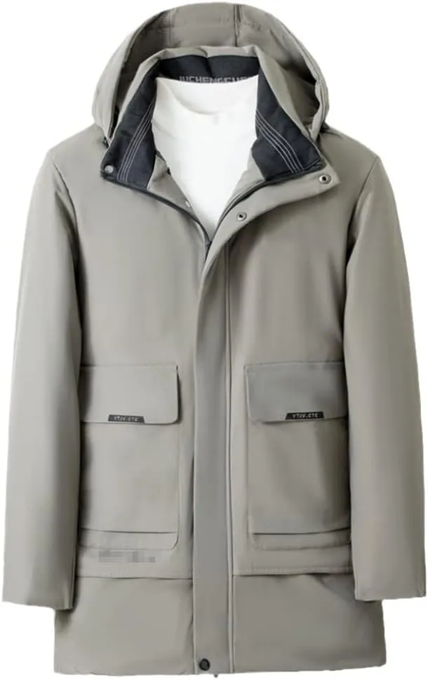 Haitpant Thick Warm Parka Men Winter Hooded Jacket Pig Pocket Coat Long Overcoat Casual Warm Outwear