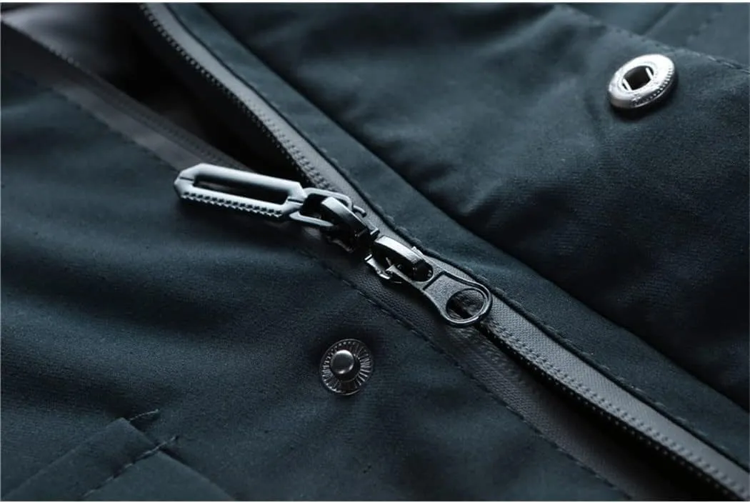 Haitpant Thick Warm Parka Men Winter Hooded Jacket Pig Pocket Coat Long Overcoat Casual Warm Outwear