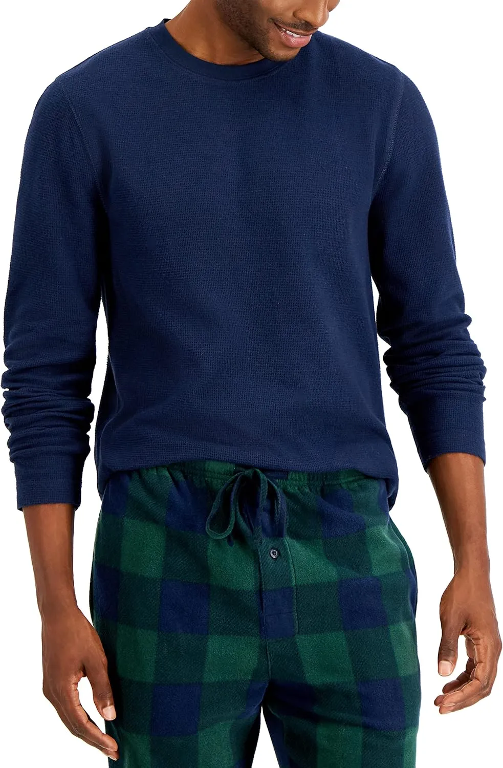 Hanes Men's Tagless Two-Piece Micro-Fleece Pajama Set
