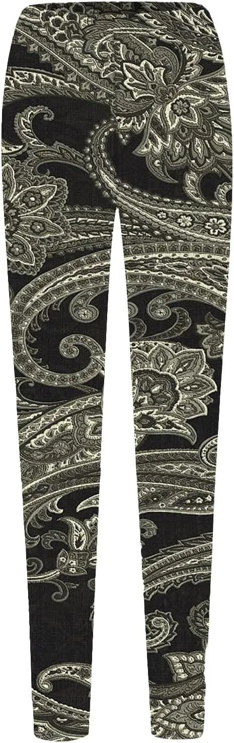 High Waist Workout Leggings for Women Patterned Flayoga Pants Christmas Legging Womens