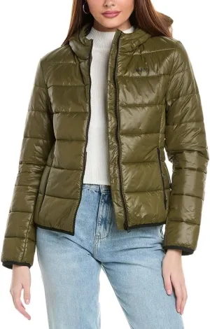 HUGO Women's Light Weight Hooded Puffer Jacket