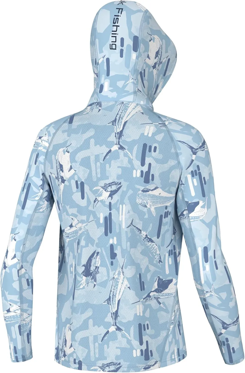 HUK Boys' KC Scott Patterned Hoodie, Performance Hooded Fishing Shirt