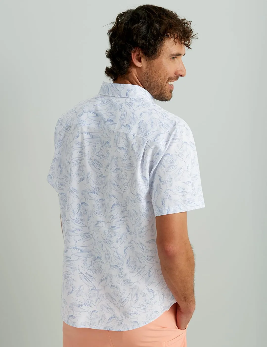 HUK Men's Kc Scott Patterned Kona, Performance Button Down Shirt