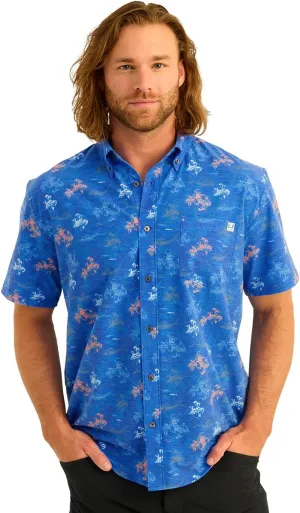 HUK Men's Kc Scott Patterned Kona, Performance Button Down Shirt
