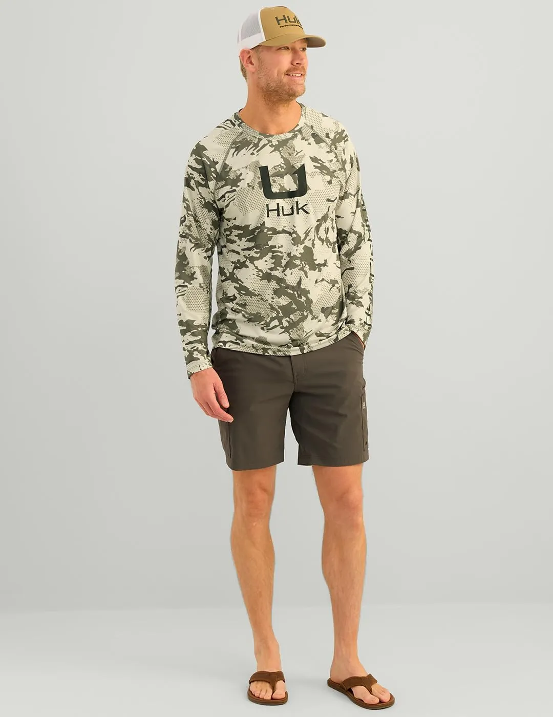 HUK Men's Kc Scott Patterned Pursuit Hoodie, Hooded Fishing Shirt