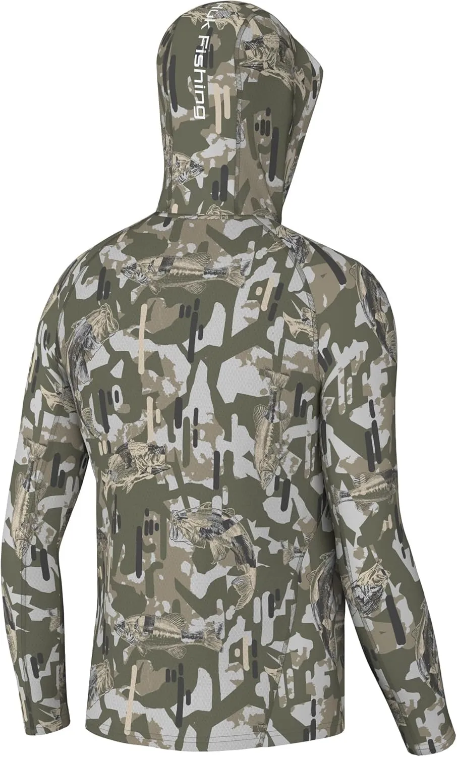 HUK Men's Kc Scott Patterned Pursuit Hoodie, Hooded Fishing Shirt