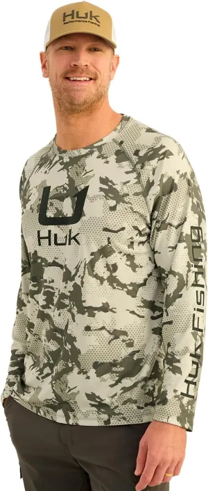 HUK Men's Kc Scott Patterned Pursuit Hoodie, Hooded Fishing Shirt