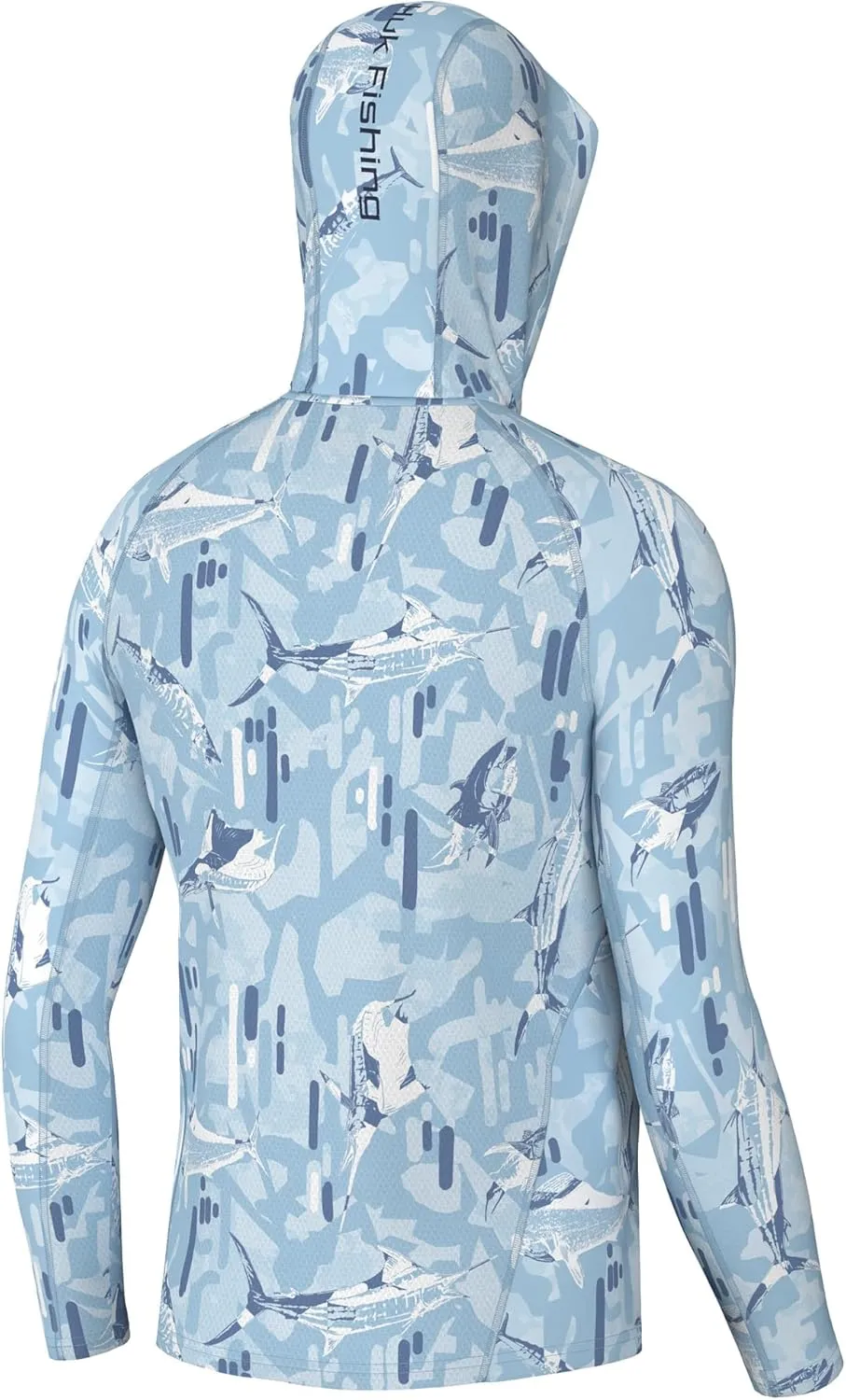 HUK Men's Kc Scott Patterned Pursuit Hoodie, Hooded Fishing Shirt