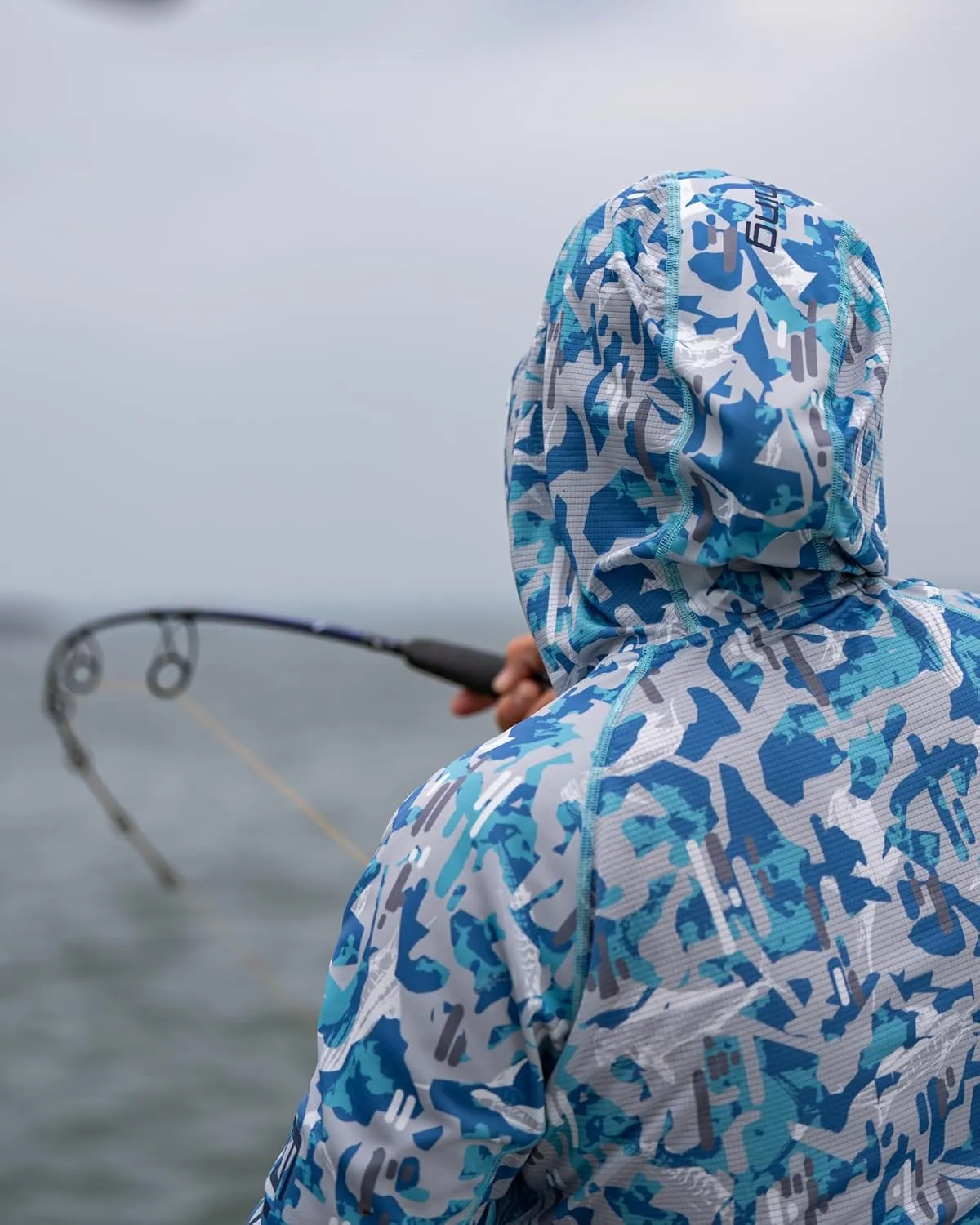 HUK Men's Kc Scott Patterned Pursuit Hoodie, Hooded Fishing Shirt