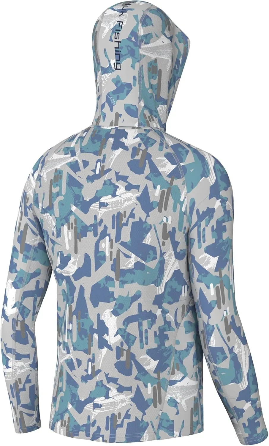HUK Men's Kc Scott Patterned Pursuit Hoodie, Hooded Fishing Shirt