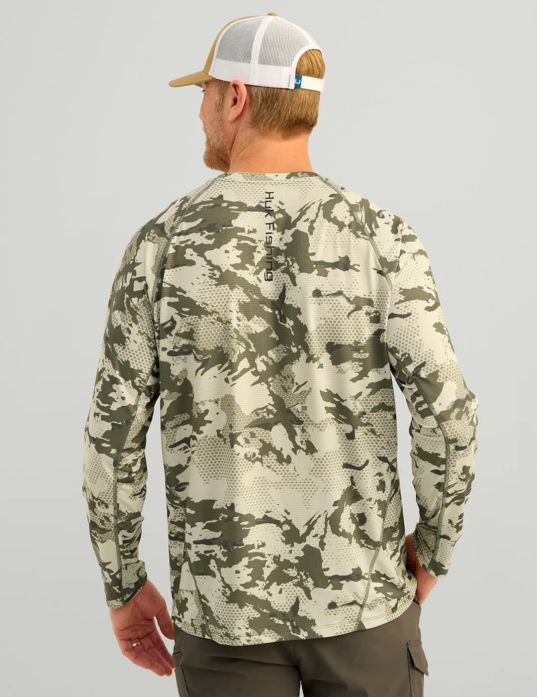 HUK Men's Kc Scott Patterned Pursuit Hoodie, Hooded Fishing Shirt