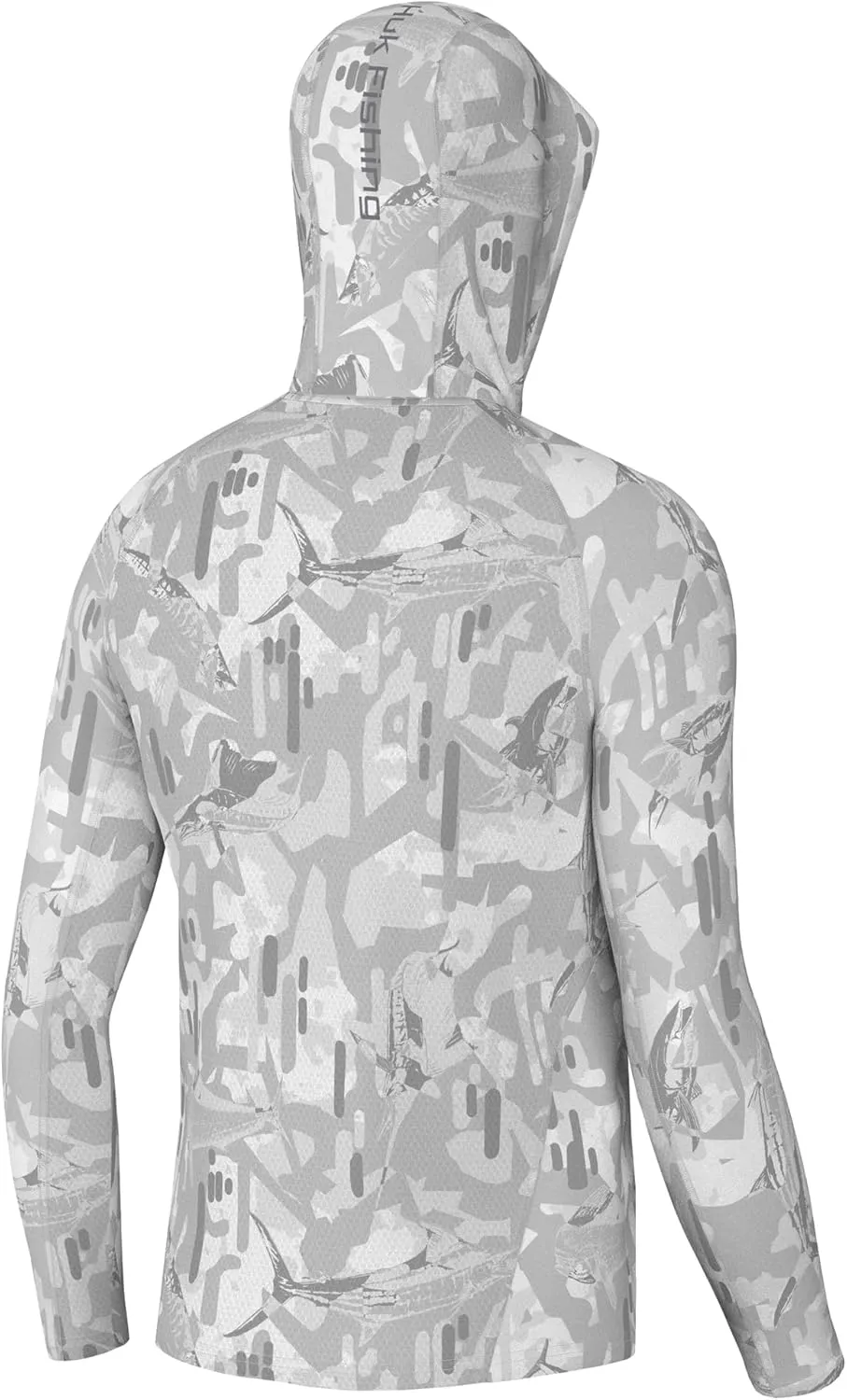 HUK Men's Kc Scott Patterned Pursuit Hoodie, Hooded Fishing Shirt