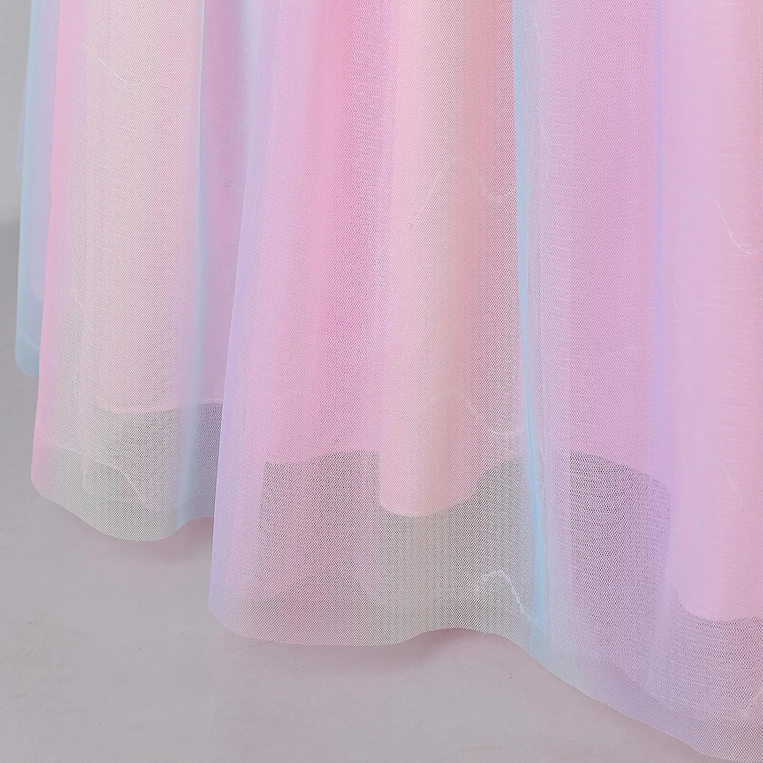 IDOPIP Sequin Flower Girl Lace Dress for Kids Wedding Pageant Party Formal Long Gown Princess First Communion Tulle Dresses