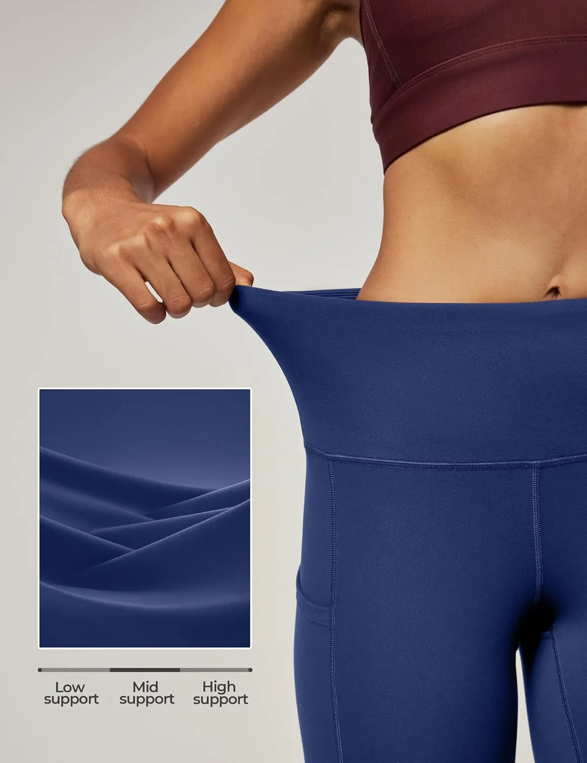IUGA High Waist Yoga Pants with Pockets, Leggings for Women Tummy Control, Workout Leggings for Women 4 Way Stretch