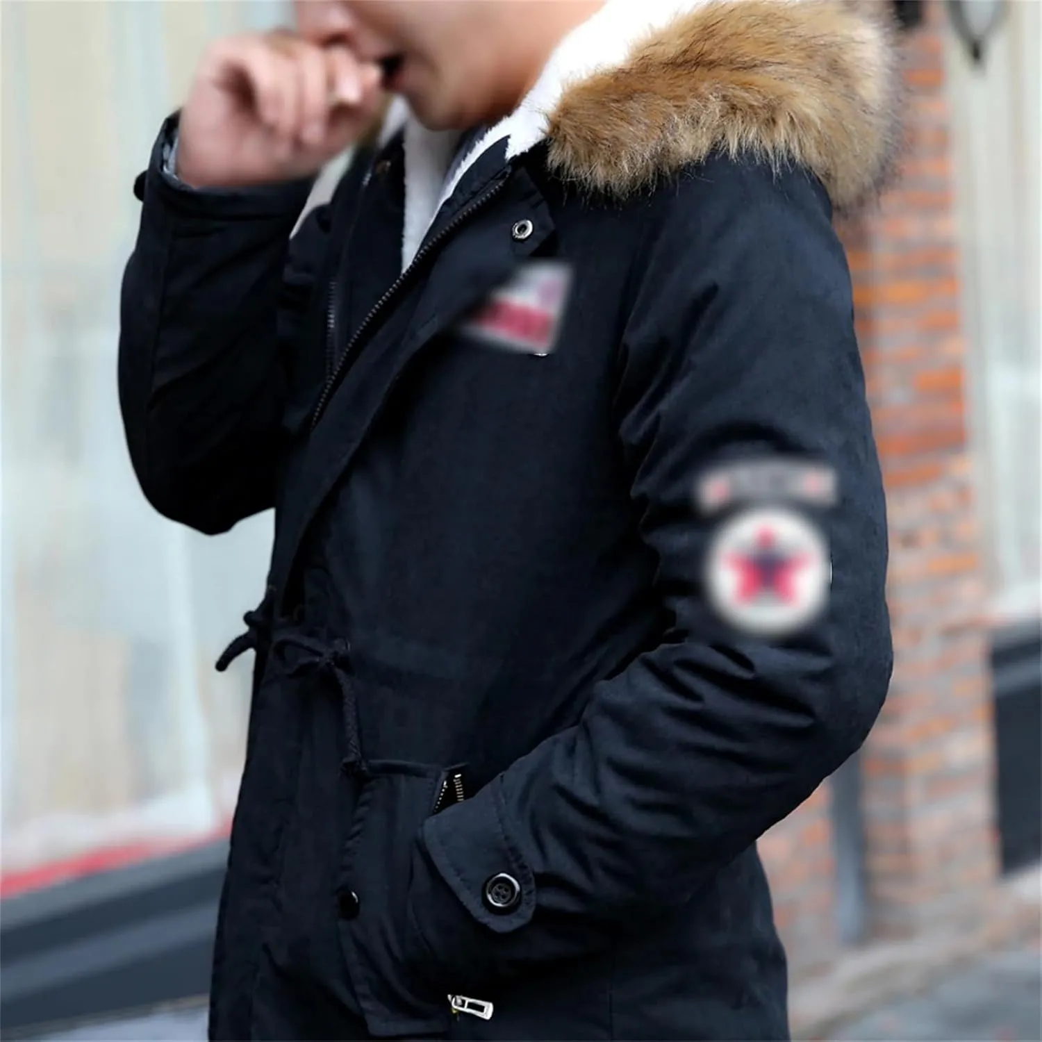 Kelsiop Parkas Men Winter Thick Warm Jacket Slim Hooded Outwear Warm Coats Casual Solid