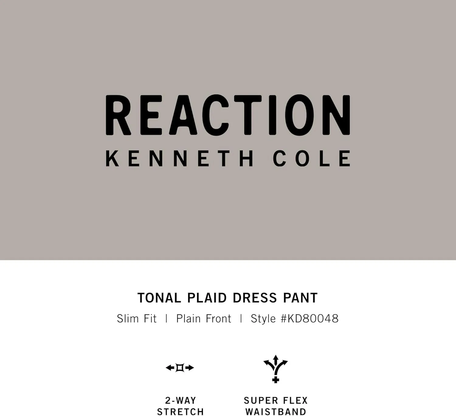Kenneth Cole REACTION Men's Stretch Patterned Slim Fit Dress Pant