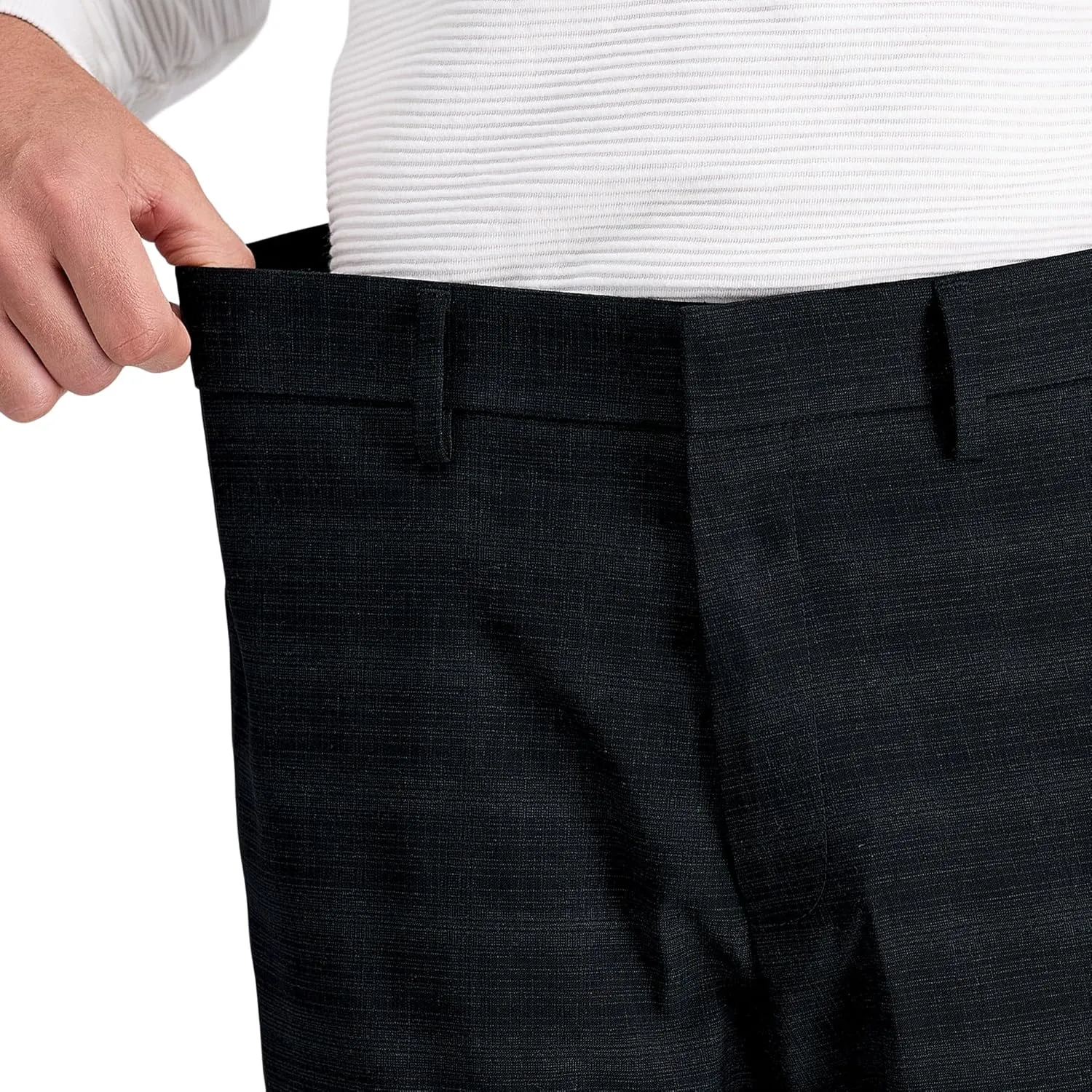 Kenneth Cole REACTION Men's Stretch Patterned Slim Fit Dress Pant