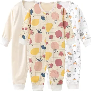 Kiddiezoom Baby Footed Cotton One-Piece Romper Jumpsuit Pajamas