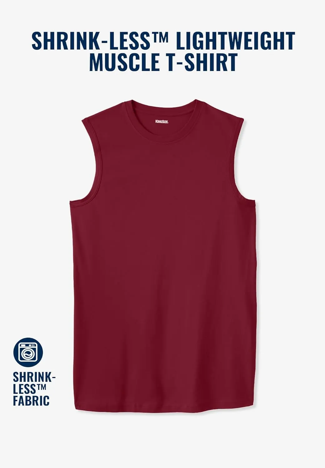 KingSize Men's Big & Tall Shrink-Less Lightweight Muscle T-Shirt