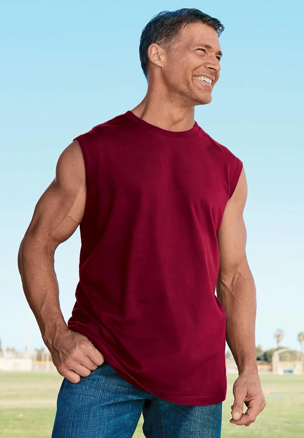 KingSize Men's Big & Tall Shrink-Less Lightweight Muscle T-Shirt