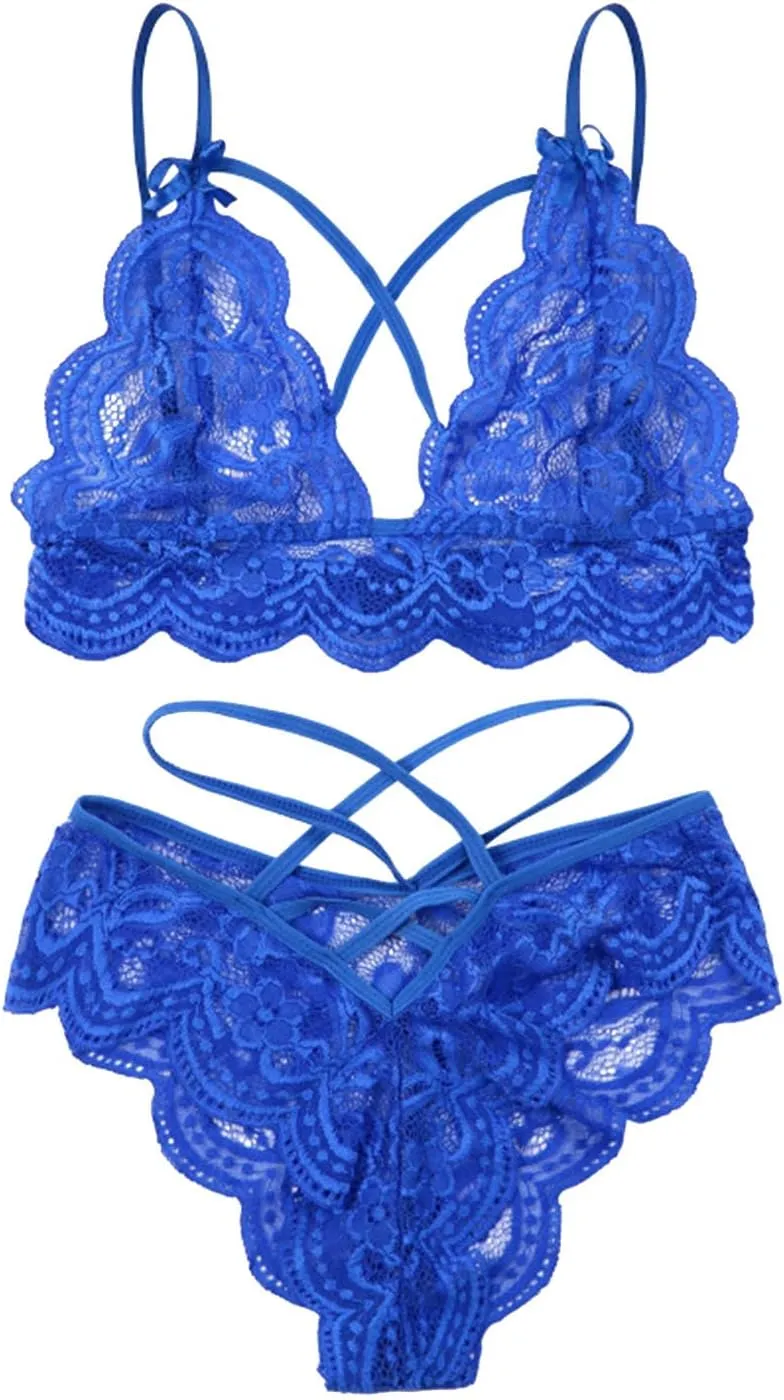 Ladies Three Point Lingerie Sexy Lace Bra Panties Two Piece Suit Sexy Lingerie Costumes for Women