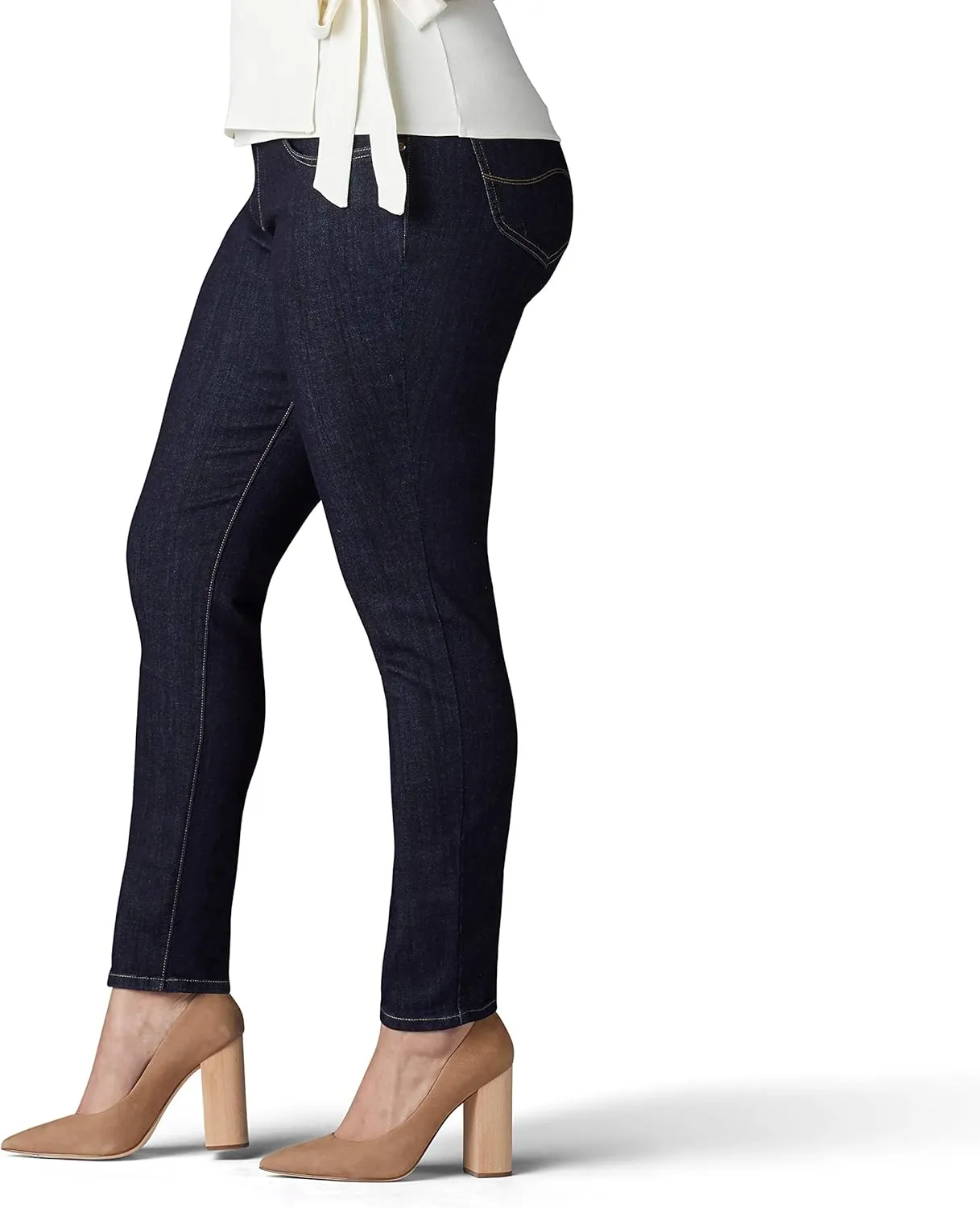 Lee womens Plus Size Sculpting Slim Fit Skinny Leg Pull on Jean
