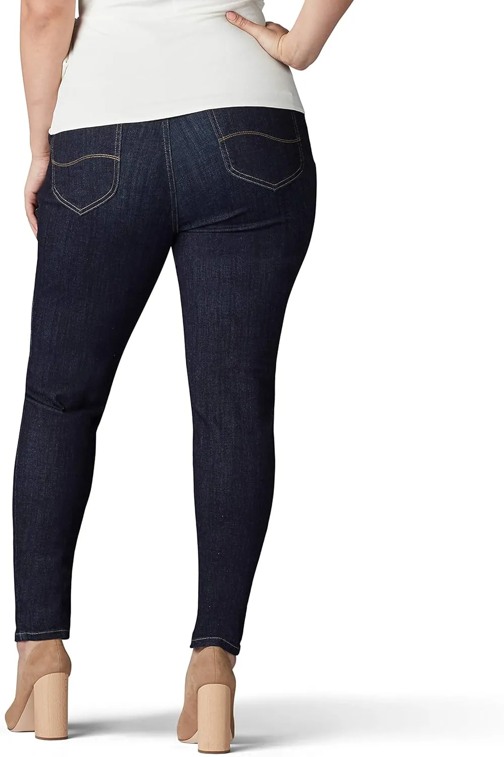 Lee womens Plus Size Sculpting Slim Fit Skinny Leg Pull on Jean