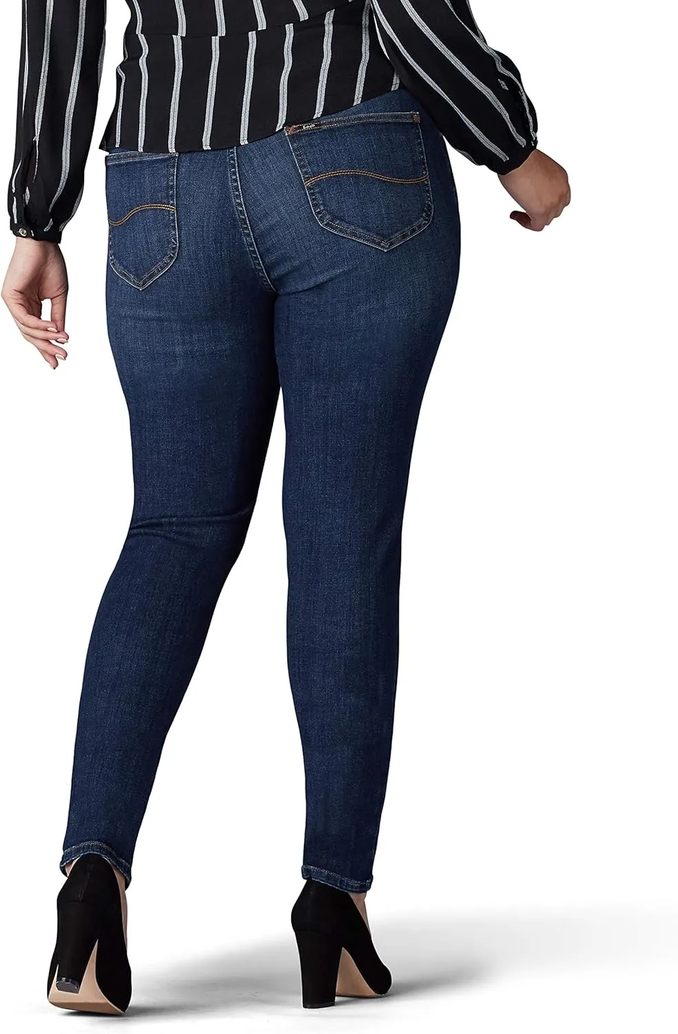 Lee womens Plus Size Sculpting Slim Fit Skinny Leg Pull on Jean