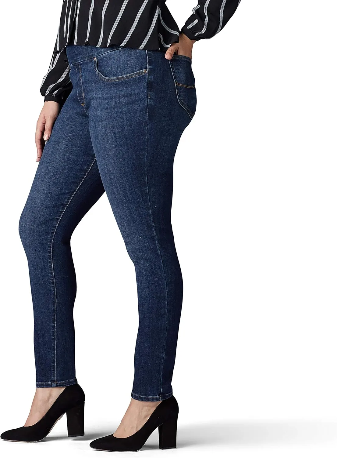 Lee womens Plus Size Sculpting Slim Fit Skinny Leg Pull on Jean