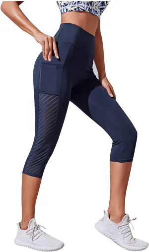 Leggings for Women Butt Lift Thin Tummy Control High Waist Gym Sports Yoga Leggings Athletic Cropped Pants with Pocket
